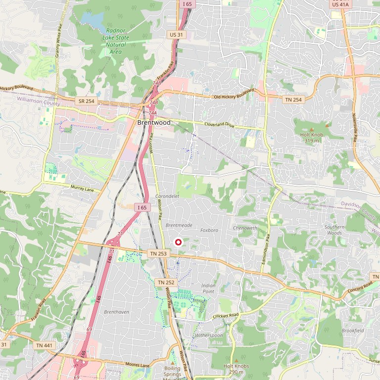 Example location and nearby services